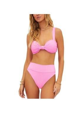 Beach Riot Sophia Bikini Top Prism Pink Sz Large NWOT